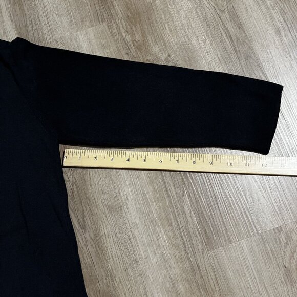 Eileen Fisher Womens Black Long-Sleeve Tunic size Medium - Picture 7 of 9